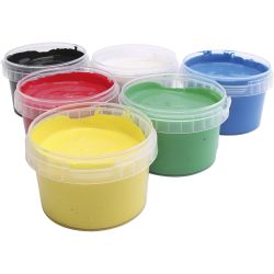 Pintura de Dedos PRIMO, surtido de colores, 6x250 ml/ 1 paquete
