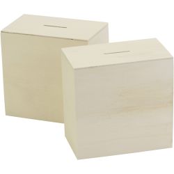 Caja de dinero de madera
