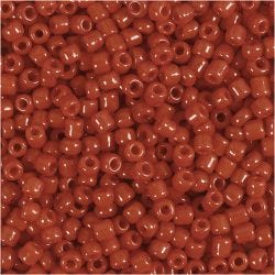 Cuentas de Semillas de Rocaille, dia 3 mm, medidas 8/0, medida agujero 0,6-1,0 mm, rojo oscuro, 25 gr/ 1 paquete