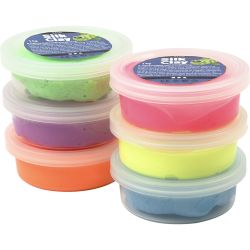 Silk Clay®, colores neón, 6x14 gr/ 1 paquete