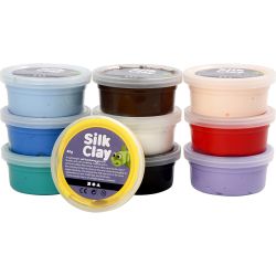 Silk Clay®, Basic 1, surtido de colores, 10x40 gr/ 1 paquete