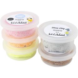 Stone Clay Mix, rojo / naranja, 1 paquete