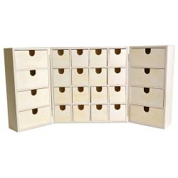 Calendario de Adviento de madera para decorar