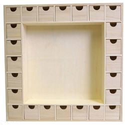 Calendario de Adviento de madera para decorar