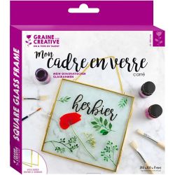 Marco metálico cuadrado para herbario colgante