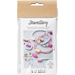 Mini Kit de manualidades Joyas, Pulsera elástica y anillo, 1 paquete