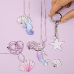 Kits - Fabricación de joyas con cuentas y láminas de plástico mágico
