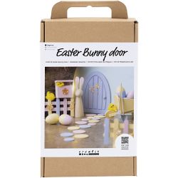 Kit de manualidades Puerta de Conejo de Pascua, colores pastel, 1 paquete