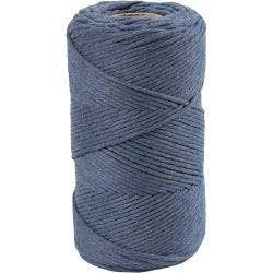 Cuerda de Macramé, L. 198 M, dia 2 mm, azul, 330 gr/ 1 rollo