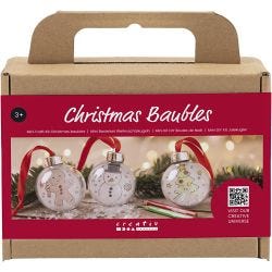Mini Kit de manualidades Bolas de Navidad, Dibujos, 1 paquete