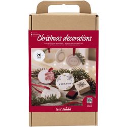 Kit de manualidades Adornos navideños, Arcilla autoendurecible, 1 paquete