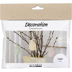 Mini Kit de manualidades Decoración, Huevos, colores pastel, 1 paquete