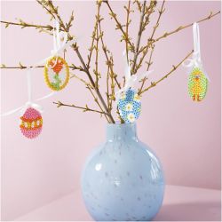 Mini Kit de manualidades Cuentas fusibles, Decoraciones de huevos para colgar, surtido de colores, 1 paquete