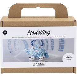 Mini Kit de manualidades Modelado, Monstruo Bobby, azul claro, 1 paquete