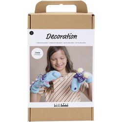 Kit de manualidades Decoración, Monstruo de calcetines, surtido de colores, 1 paquete
