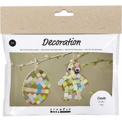 Mini Kit de manualidades Decoración, Huevo y pollo, negro, marrón, blanco, surtido de colores, 1 paquete