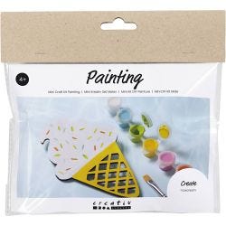 Mini Kit de manualidades Pintar, Cucurucho de helado, surtido de colores, 1 paquete
