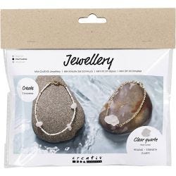 Mini Kit de manualidades Joyas, Pulsera de cristal de roca, 1 paquete