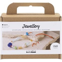 Mini Kit de Manualidades Joyería, Collar grueso, conjunto de colores, 1 paquete