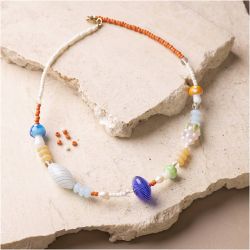 Mini Kit de Manualidades Joyer&iacute;a, Collar grueso, conjunto de colores, 1 paquete