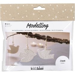 Mini Kit de manualidades Modelado, Palomas, menos blanco, 1 paquete