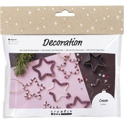 Mini Kit de Manualidades Decoración, Estrellas, rojo, 1 paquete