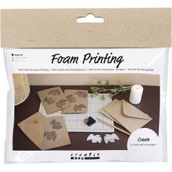 Mini Kit de manualidades Impresión de Sellos, Cartulina con palomas, beige, 1 paquete
