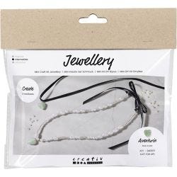 Mini Kit de manualidades Joyas, Corazón de aventurina, transparente, 1 paquete