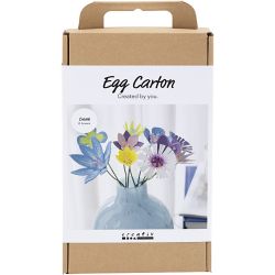 Kit de Manualidades de Flores con Hueveras, colores pastel, 1 paquete
