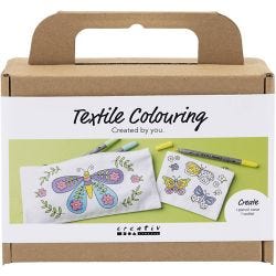 Mini kit de manualidades para pintar telas, Mariposas, colores pastel, 1 paquete