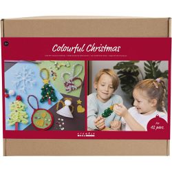 Mix Creativo de Navidad Colorida, Figuras navideñas, surtido de colores, 1 paquete