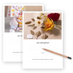 Tarjeta regalo creativa