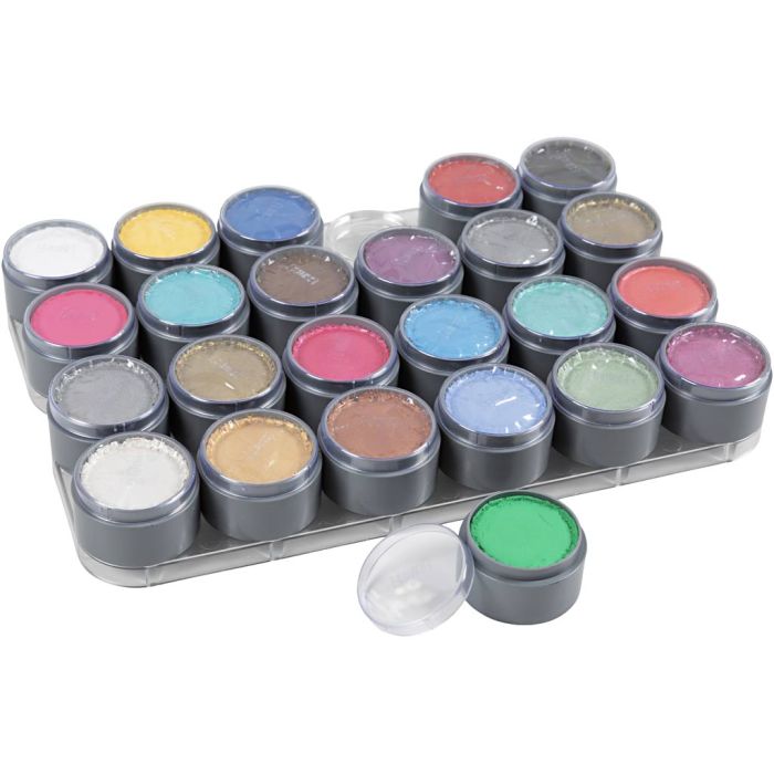 Paleta de pintura facial a base de agua, surtido de colores, 24x15 ml/ 1 paquete