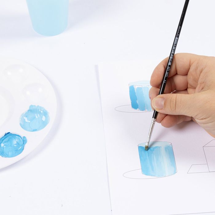 Cómo crear efectos 3D y sombras con pintura de gouache