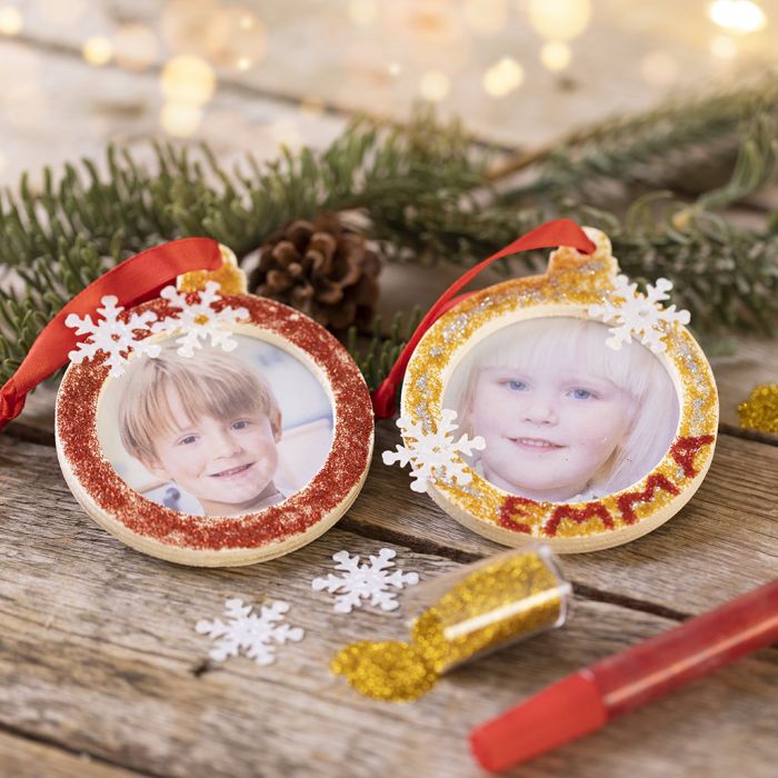 Adornos navideños personalizados con imágenes