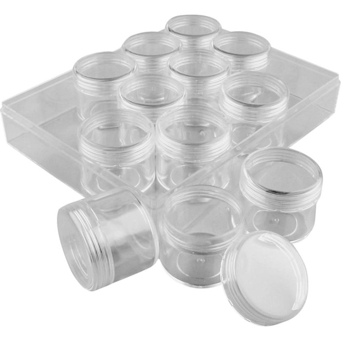 Contenedores de almacenamiento, A: 30 mm, dia 35 mm, 20 ml, 12 ud/ 1 set