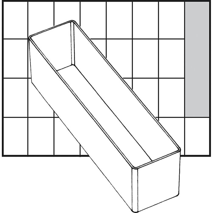 Caja interior de almacenaje, medida A9-3, A: 47 mm, medidas 163x39 mm, 1 ud