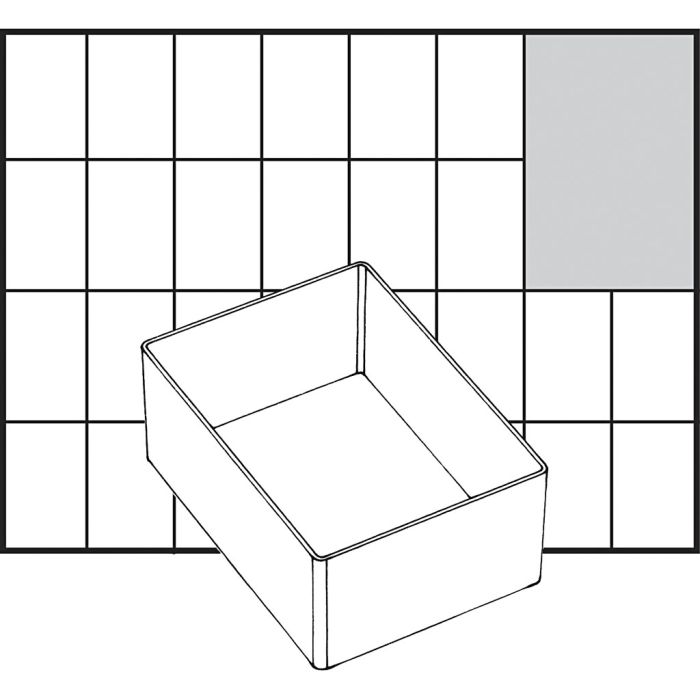 Caja interior de almacenaje, medida A7-1, A: 47 mm, medidas 109x79 mm, 1 ud