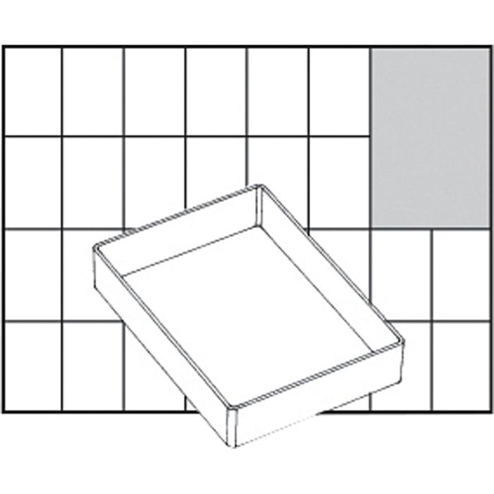 Caja interior de almacenaje, medida A71 Low, A: 24 mm, medidas 109x79 mm, 1 ud