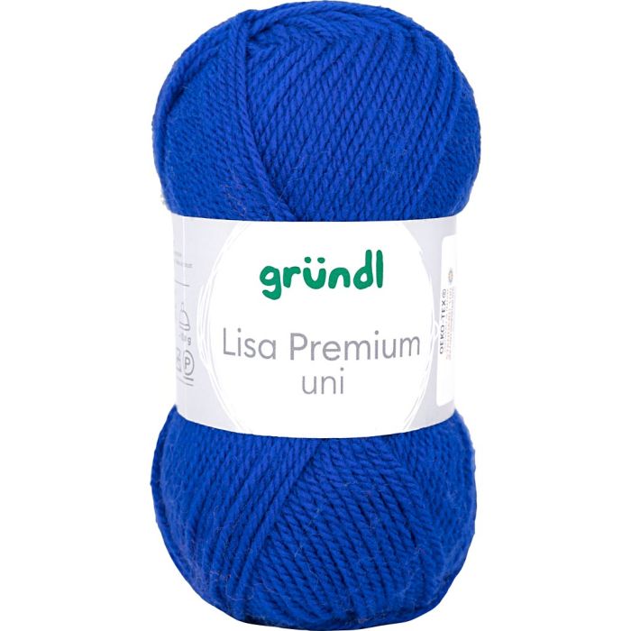 usando agujas 3-3,5, azul, 50 gr/ 1 bola