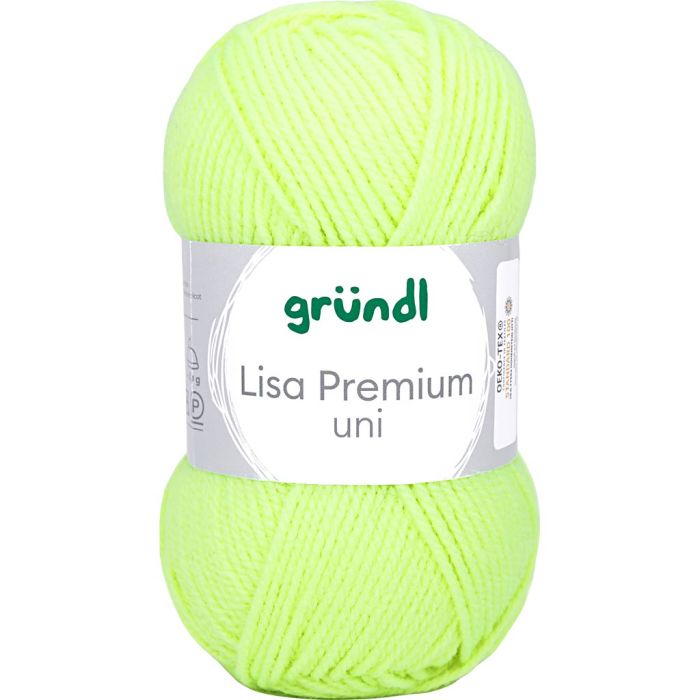 usando agujas 3-3,5, amarillo neón, 50 gr/ 1 bola