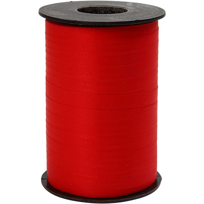 Cinta de plástico mate, A: 10 mm, mate, rojo, 250 m/ 1 rollo
