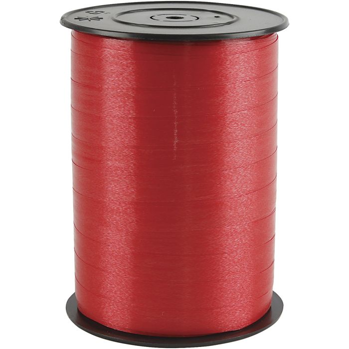 Cinta de plástico, A: 10 mm, glossy, rojo, 250 m/ 1 rollo