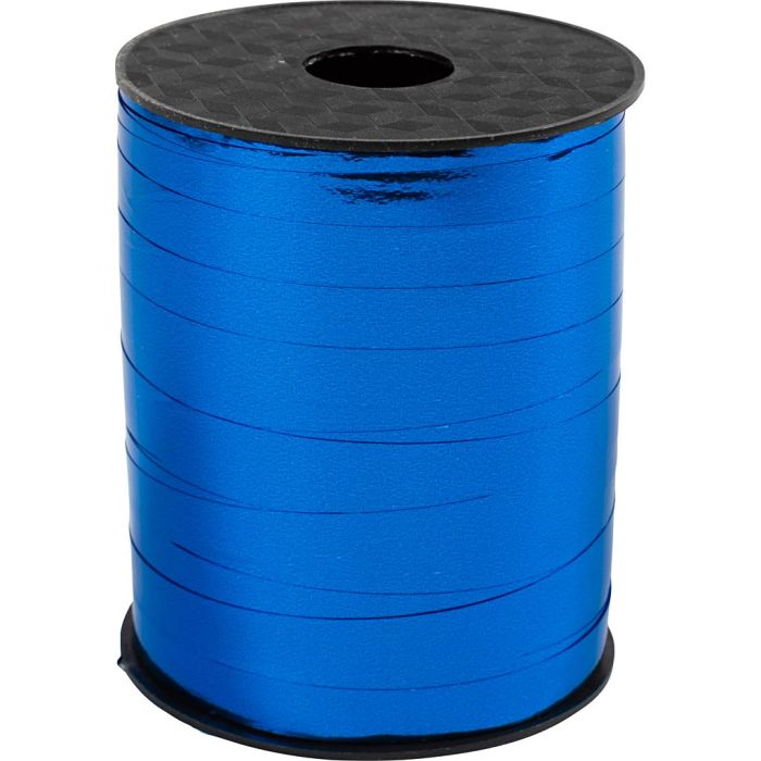 Cinta de plástico, A: 10 mm, glossy,Metálica, azul, 250 m/ 1 rollo