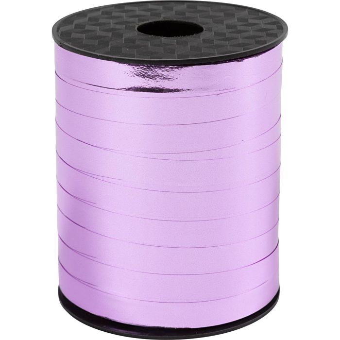 Cinta de plástico, A: 10 mm, glossy,Metálica, rosa, 250 m/ 1 rollo