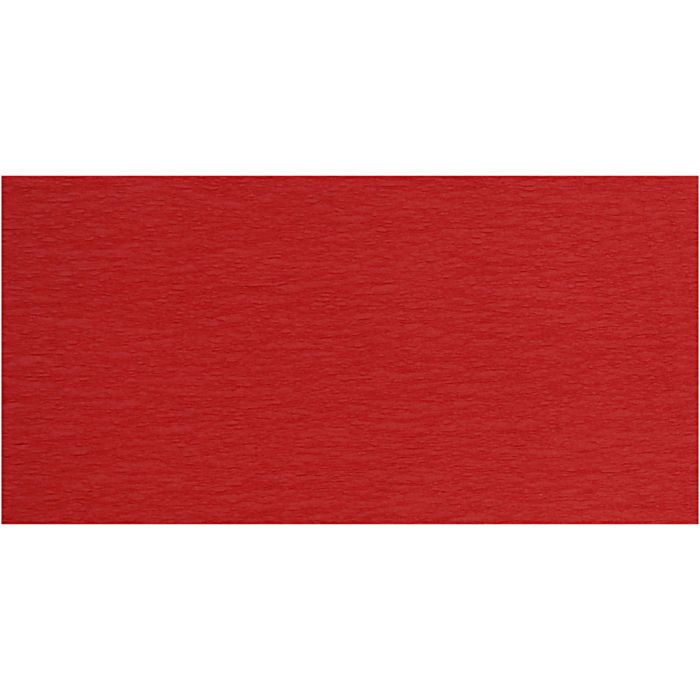 Papel Crepé, hoja 50x250 cm, 22 gr, rojo, 10 pliegues/ 1 paquete
