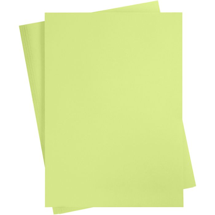 Papel de la cartulina, A2, hoja 420x594 mm, 180 gr, verde claro, 10 hoja/ 1 paquete