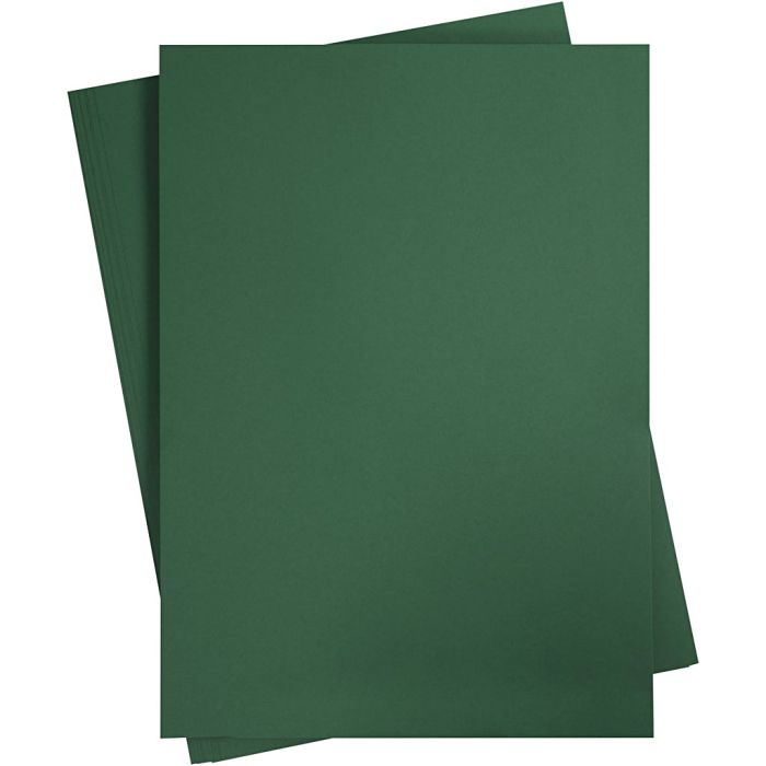Papel de la cartulina, A2, hoja 420x594 mm, 180 gr, verde oscuro, 10 hoja/ 1 paquete