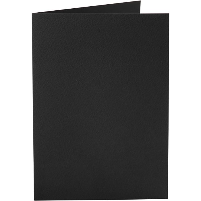 Tarjetas, medida tarjeta 10,5x15 cm, 220 gr, negro, 10 ud/ 1 paquete