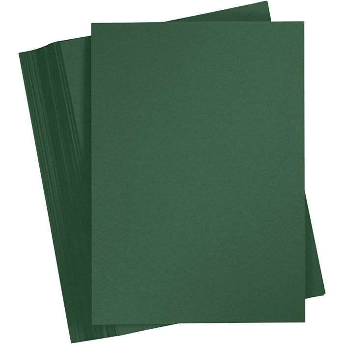 Papel de la cartulina, A4, hoja 210x297 mm, 180 gr, verde oscuro, 100 hoja/ 1 paquete